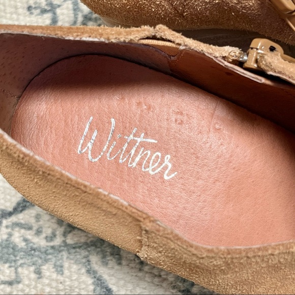 Wittner Tan Leather Suede Heeled Booties - Picture 10 of 11